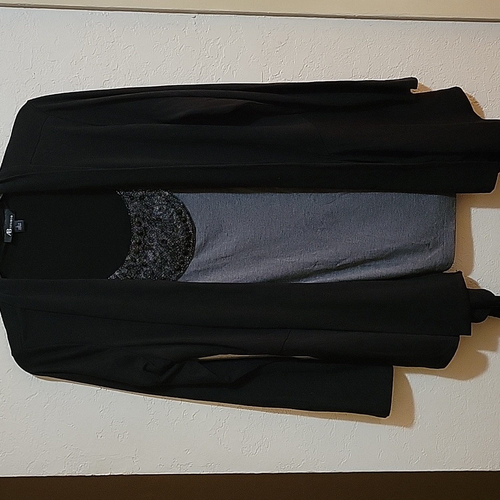 AB Studio Black Top with Silver Accents